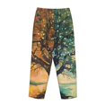 thumbnail image 5 of Daiia Seasonal Tree Reflection Women's Sleep Pant with Pockets and Drawstring,Pajama Pants-Medium, 5 of 9