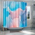 thumbnail image 6 of Colourful Marble Shower Curtain, Watercolor Abstract Shower Curtain with 12 Hooks, Waterproof Fabric Shower Curtain for Bathroom Set Decor, Luxury Gold Line Marble Print, 72 x 72 Inch, Blue, 6 of 6