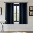 thumbnail image 2 of StangH 100% Blackout Curtains 63 inches Long, Back Tab Thermal Insulated Soundproof Drapes for Short Window/Kitchen/Laundry/Home Decor, Navy Blue, W52 x L63, 2 Panels Set, 2 of 7
