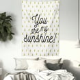 thumbnail image 3 of Quote Tapestry, Motivational Sunshine Quote Inspiration Print Colorful Raindrops on Background, Wall Hanging for Bedroom Living Room Dorm Decor, 60W X 80L Inches, Mustard White, by Ambesonne, 3 of 5