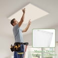 thumbnail image 4 of Ivory White Magnetic Fluorescent Light Covers for Ceiling Lights 2 x 4 Feet, Modern Pure Ivory White Office Classroom Kitchen Drop Ceiling Light Covers Lighting Filters Shade Panel 1 Pack, 4 of 9