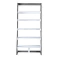 thumbnail image 2 of Furniture of America Berga 5 Shelf Bookcase, White/Gray, 2 of 5