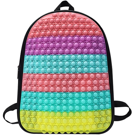 Fidget Sac à dos pour l'école, Fidget Pop-On-It Backpack School Book ...