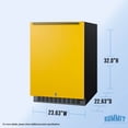 thumbnail image 2 of Summit 24" Built-In Refrigerator, 4.8 cu.ft., ADA Compliant, Undercounter, Yellow, Stainless Steel - AL54Y, 2 of 5