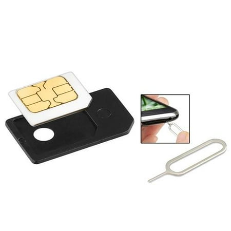 INSTEN Small Mini Micro Sim Card Adaptor Adapter Converter+Eject Pin For iPhone 4 G 4S