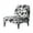 Black White Cow Print, variant on ZIATUBLES Armless Slipper Chair Slipcover Stretch Non-Slip Accent Chair Cover Spandex Chair Covers Fit Armless Accent Chair Modern Chair Decor Cover, Love Heart Leopard Print Mint
