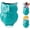 Blue, variant on Comfify Ceramic Owl Utensil Holder for Kitchen Countertop Use, White