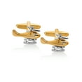 thumbnail image 2 of West Coast Jewelry Men's Two Tone Helicopter Spinning Propeller Cufflinks, 2 of 4