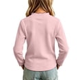 thumbnail image 5 of Spazoro Toddler Girls 100% Cotton Shirts, Ruffle Neck Long Sleeve Fall Cute Pattern Casual Basic Tee Tops for Girls Pink Size 2-3T, 5 of 5