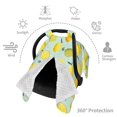 thumbnail image 3 of Car Seat Cover Baby, Funny Lemon Flowers Baby Car Seat Cover for Baby Boys Girls Newborn , Infant Car Seat Canopy Cover Nursing Breastfeeding Cover Warm Blanket, 3 of 7