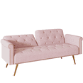 thumbnail image 5 of PAPROOS Pink Sofa Sleeper Couch, Loveseat Sofa with Pillows, Comfy Upholstered Deep Seat Sofa for Bedroom,Living Room,Apartment,Office,Dorm, 5 of 6