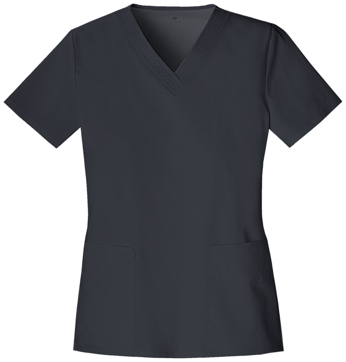 Cherokee Cherokee Luxe Scrubs Top for Women VNeck 1845, XXS, Pewter