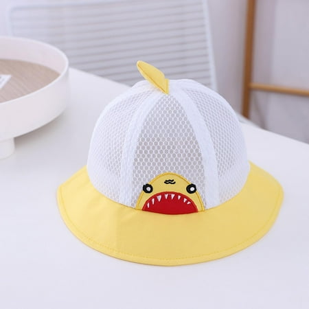 

Wolfast Promotion Summer Baby Sun Hat Kids Cartoon Shark Breathable Cute Children Bucket Net Cap