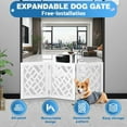 thumbnail image 2 of Puerta para perros YORWHIN plegable y retráctil, ligera, blanca de 16", 2 of 6