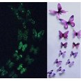 thumbnail image 1 of UHUSE 3D three-dimensional luminous simulation butterfly luminous sticker, 1 of 9