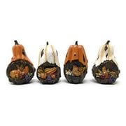 Handiworks Set of 4 Tabletop Pumpkin Harvest Collection Cornucopia Design