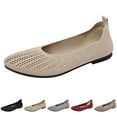 thumbnail image 2 of XIMIN Women's Stretch Knit Ballet Flats Slip-On Round Toe Mary Jane Comfort Shoes for Wedding Guest Office & Everyday Wear Breathable Casual Dressy Footwear (7.5, Beige), 2 of 8