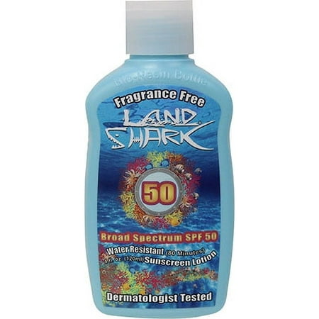Sunscreen Brand Land Shark Broad Spectrum SPF 50 4oz Water Resistant