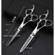 thumbnail image 5 of Juego de tijeras profesionales para cortar el cabello, tijeras de barbero japonesas de acero de 6 pulgadas con tijeras de entresacar. Ref.: 8465, 5 of 5