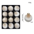 thumbnail image 3 of ZORVINEX Christmas Ball Ornaments Set of 12 – Elegant Solid Color Xmas Tree Baubles, Festive Holiday Decor and Wreath Ornament for Celebrations and Parties,Gold, 3 of 5