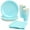 Light Blue, variant on Juvale Purple Birthday Decorations, Plates, Cups & Napkins Set - 72 Pieces, Serves 24, 9In Plates, 6.7Oz Cups, 6.5In Napkins, Solid Purple - Party Supplies