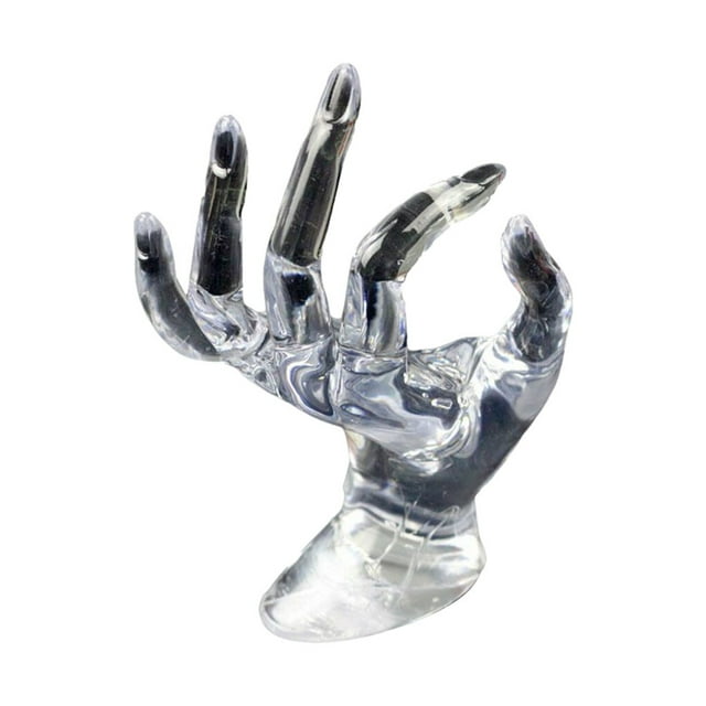 Tabletop Ring Display Stand Necklace Choker Rings Rack Jewelry Tabletop Showcase Jewelry Rings Support Storage Holder for Home Living Room Bedroom Transparent