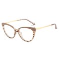 thumbnail image 2 of Gafas retro de ojo de gato con protección contra la luz azul, gafas de metal que cambian de color, gafas de cara simple a la moda que se pueden equipar con marco de gafas de ojo de gato para miopía, 2 of 5