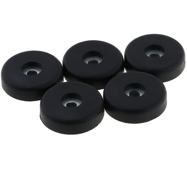 Esquirla 5 Pack 40x10mm Round Rubber Black Feet Spacers for Electronics, Computer