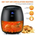 thumbnail image 5 of Uten 6.9 Qt Air Fryer Toaster Oven Combo, 1700W Digital One-Touch Screen Airfryer, 8 Presets Nonstick Basket, Compact Size for Family, Easy Clean, Black, 5 of 13