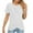 White, variant on aoksee Womens Tops, Women's Round Neck High Low Wrap Front Split Hem Short Sleeve T-Shirt Blouse Top