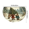 thumbnail image 3 of Lwlmwt Christmas Half Round Doormat,Anti-slip and Dirt-resistant Floor Mat,Washable Absorbent Half Moon Mat for Entrance Foyer Doormat,Bedroom Decorative Floor Mat, 3 of 5