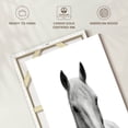 thumbnail image 6 of Elephant Stock Slim White Horse Wall Art - Vertical Canvas Wall Art - Living Room Wall Decor - Animal Canvas - White And Gray Decor - 16" x 24", 6 of 8