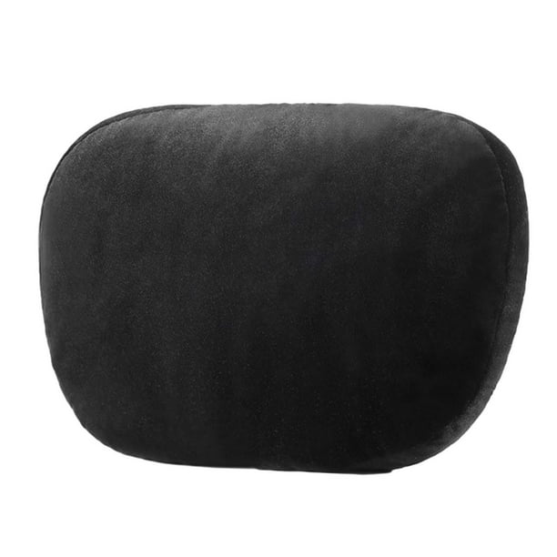 Almohada para reposacabezas de coche, almohada de viaje para el cuello, soporte para la cabeza, transpirable, cómoda y para la cintura. Negro