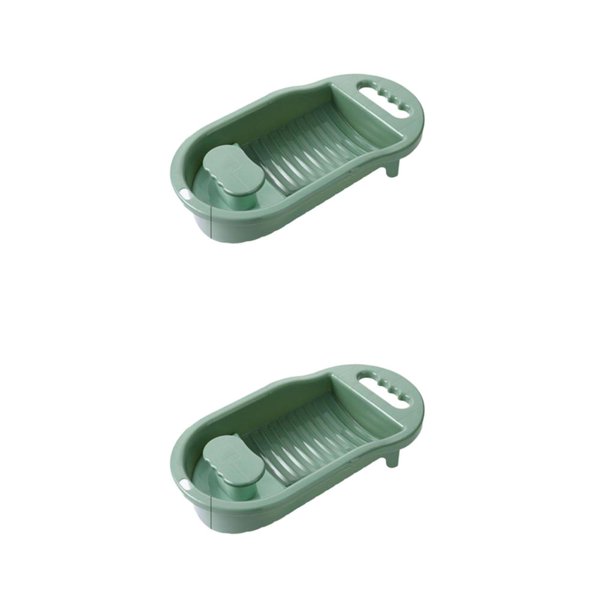 Bewildely Tablero de portátil para ropa interior para accesorios de baño Lavandería Hogar Verde Verde 2piezas