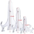 thumbnail image 2 of Hestya Clear Plastic Easel Plate Stands Holders Picture Easel (4/6/ 8 Inches, 15 Pieces Clear), 2 of 6