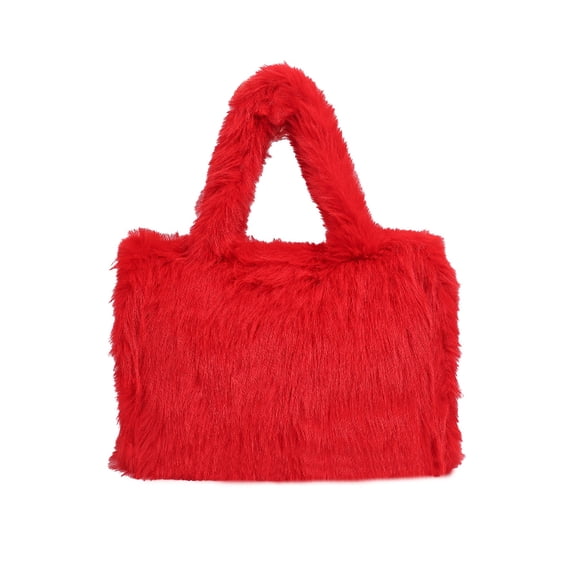 Plush Bag Women's Bag Imitation Fox Hair Large Capacity Fur Tote Bag