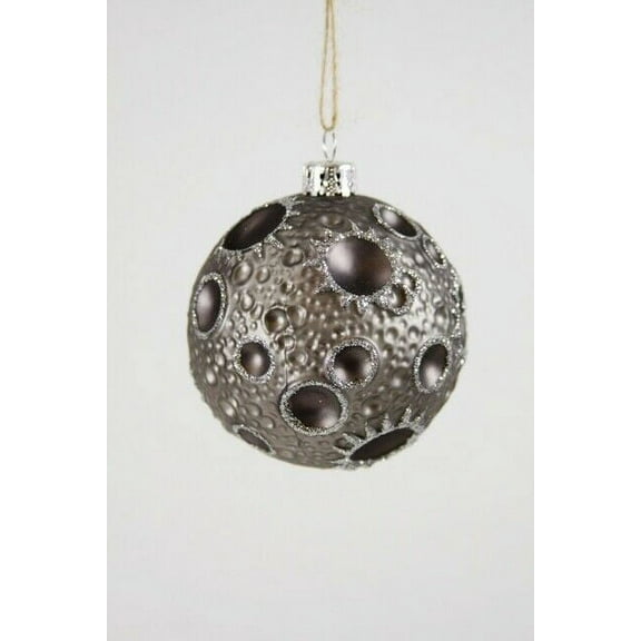 LUNA MOON Glass Christmas Ornament, Silver, by Cody Foster