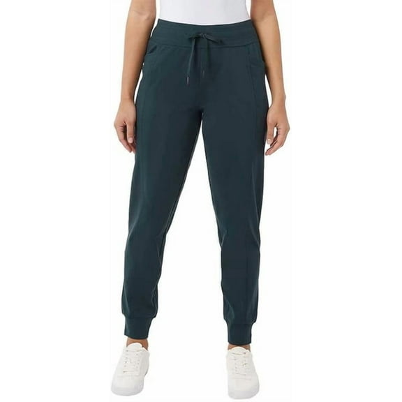 32 Degrees Heat Women's Tech Fleece Jogger Pants ( Deep Peacock, 2X)