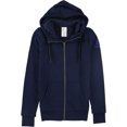 thumbnail image 1 of Reebok Womens US Full-Zip Fleece Hoodie Sweatshirt, Blue, X-Small, 1 of 2