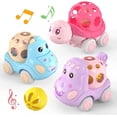 thumbnail image 1 of HLONK 3PCS Baby Rattles Rolling Cars  Push-Pull Toys with Soft Rubber  Friction Power Cars Suitable for 6-12 Months Old, 1 of 8