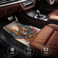 thumbnail image 4 of Wukai Colorful Owl Tattoo Art Print Car Foot Mat Set of 4 Pieces, Anti-Slip Neoprene Auto Floor Mats Carpet, Universal Fit Automotive Floor Foot Mats Set for SUV, Van, Trucks, 4 of 6