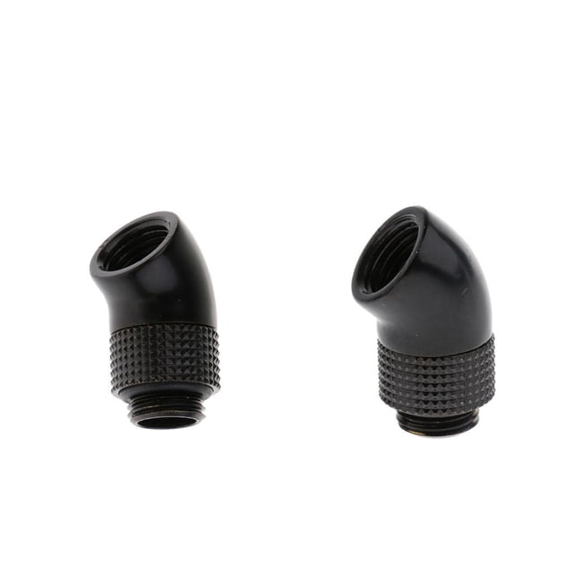 2 Unids Premium G1 / 4 Pulgadas Hilo Rotary Fitting Extender Tubos De Adaptación De Adaptación De Tubería De BRICOLAJE DIY PC Conectores De Montaje En Baoblaze Rosca giratoria de enfriamiento por agua