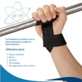 thumbnail image 2 of Par de Straps Gym ATOM FITNESS Correas Levantamiento Pesas Crossfit negro 62*4 cm, 2 of 8
