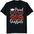 thumbnail image 2 of 100% Cotton Proud Stepdad Of A 2026 Graduate Graduation Celebration Gift For Father T-Shirt, 2 of 5