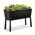 thumbnail image 1 of Keter Easy Grow 31.7 Gallon Brown Rectangular Plastic Indoor Planter, 1 of 4