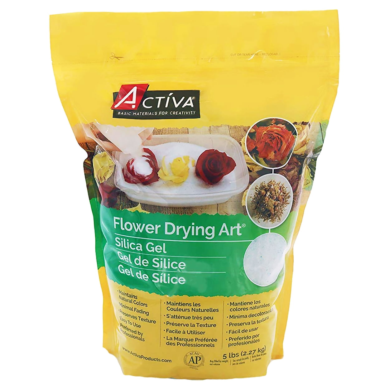ACTIVA Flower Drying Art Silica Gel Craft Kit, 5 Lbs