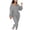Gray, variant on HUPOM Straight Leg Sweatpants For Women Cargo Pants Chinos High Waist Rise Long Straight-Leg S