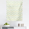 thumbnail image 1 of Hawaii Tapestry, Doodle Style Pineapple Hand Drawn Exotic Fruits Pattern Stripes and Dots, Fabric Wall Hanging Decor for Bedroom Living Room Dorm, 5 Sizes, Yellow and Sea Green, by Ambesonne, 1 of 1