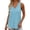 P Blue, variant on Womens Casual V-Neck Tank Top Solid Sleeveless Summer Spaghetti Strap Cami Vest Basic Shell Top Daily Wear XXL
