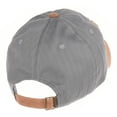 thumbnail image 3 of WITHMOONS Baseball Cap Faux Leather Brim USA Flag Star and Stripes LX1381 (Grey), 3 of 4